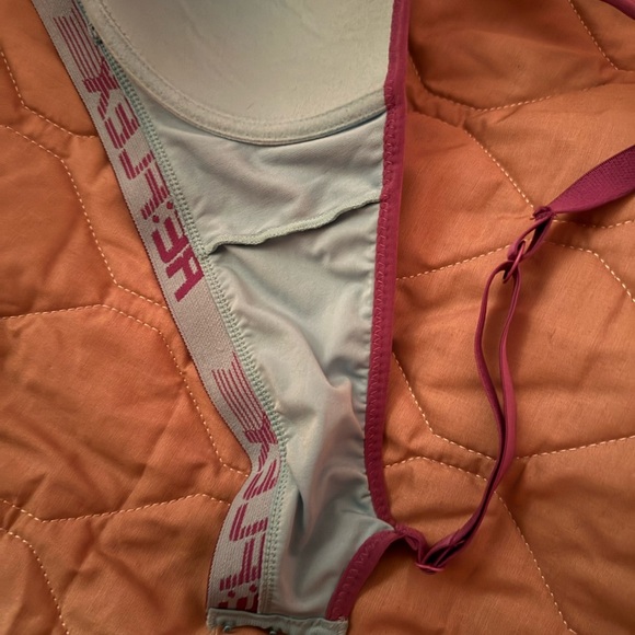 Reflex Size 1X Bra Active  Wire Free Blue Purple Women’s  Bra Comfort - Picture 6 of 11